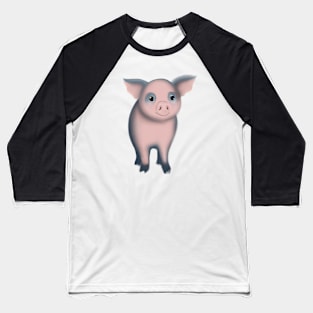 Cute Pig Drawing Baseball T-Shirt